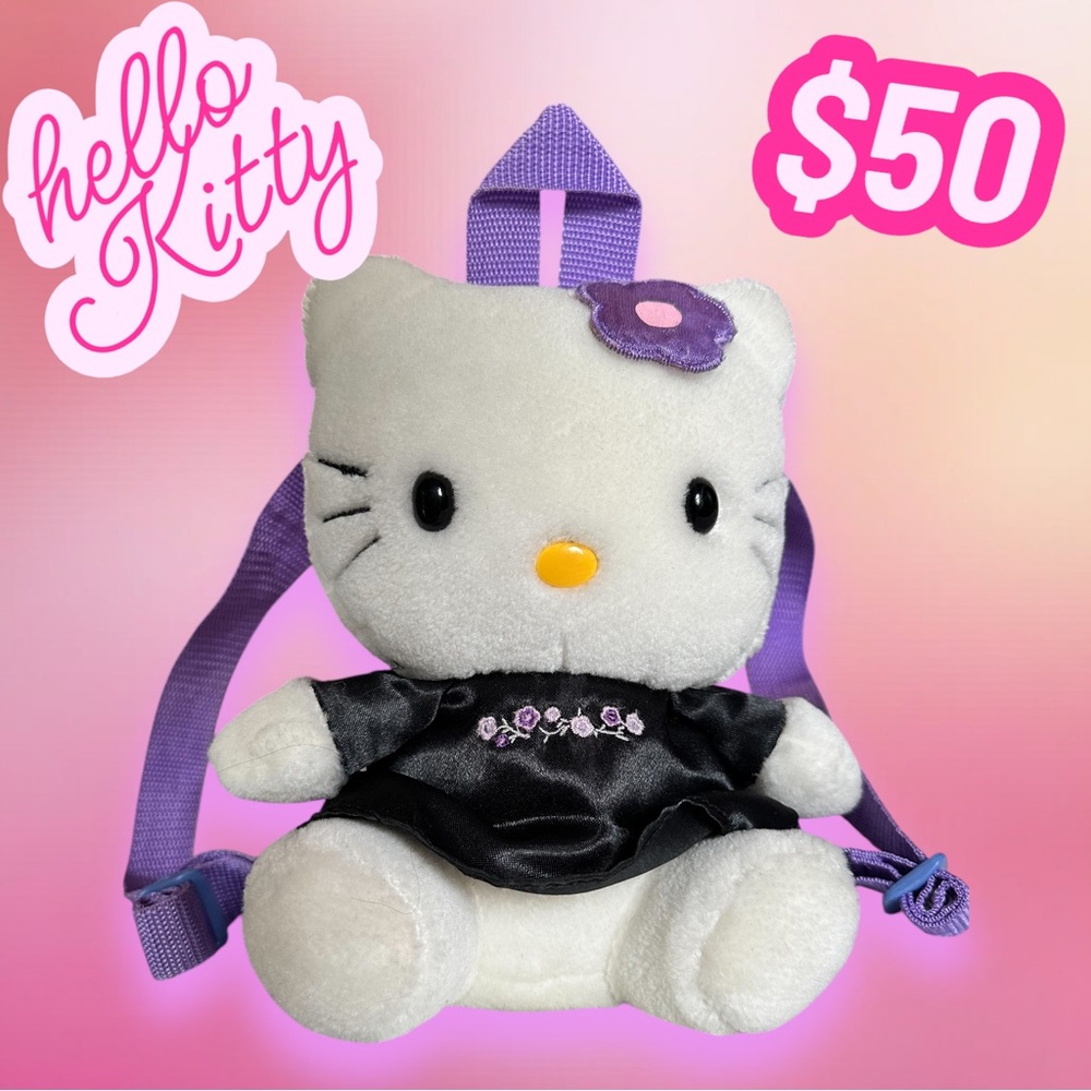 Hello Kitty - Y2K Vintage Hello Kitty Plush Backpack